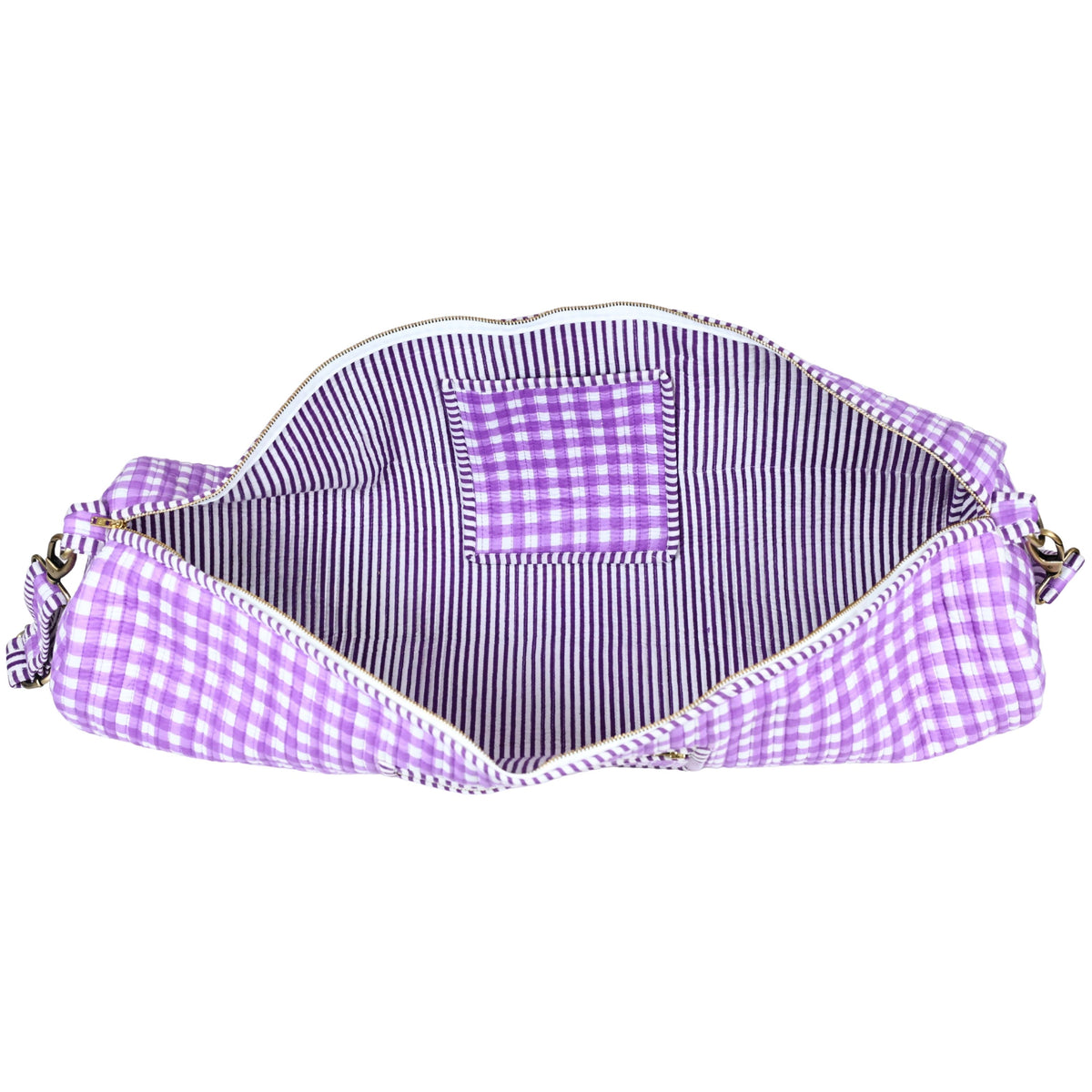Lavender Grid Yoga Bag