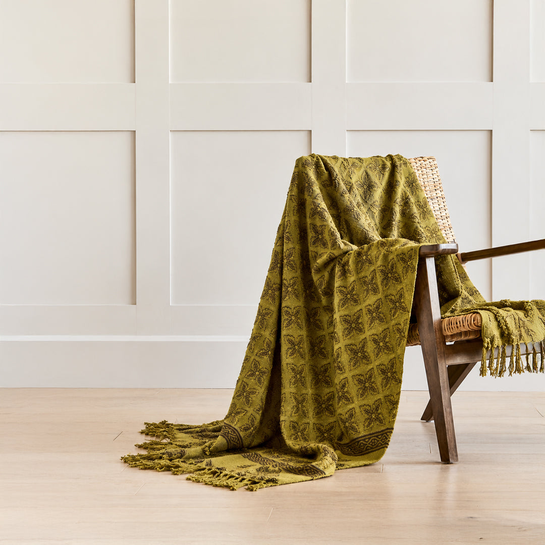 Mustard Bloom Throw