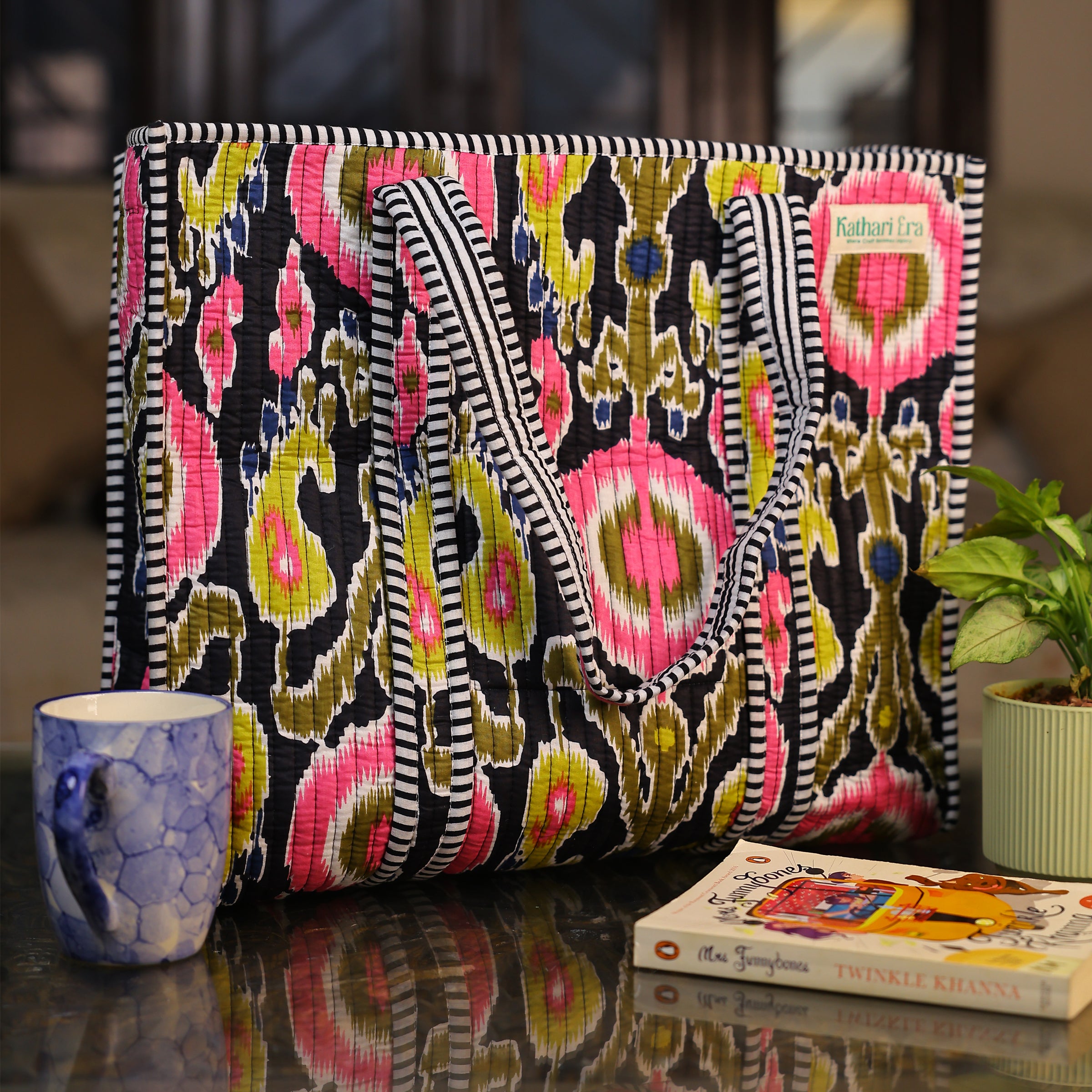 Black Mosaic Tote