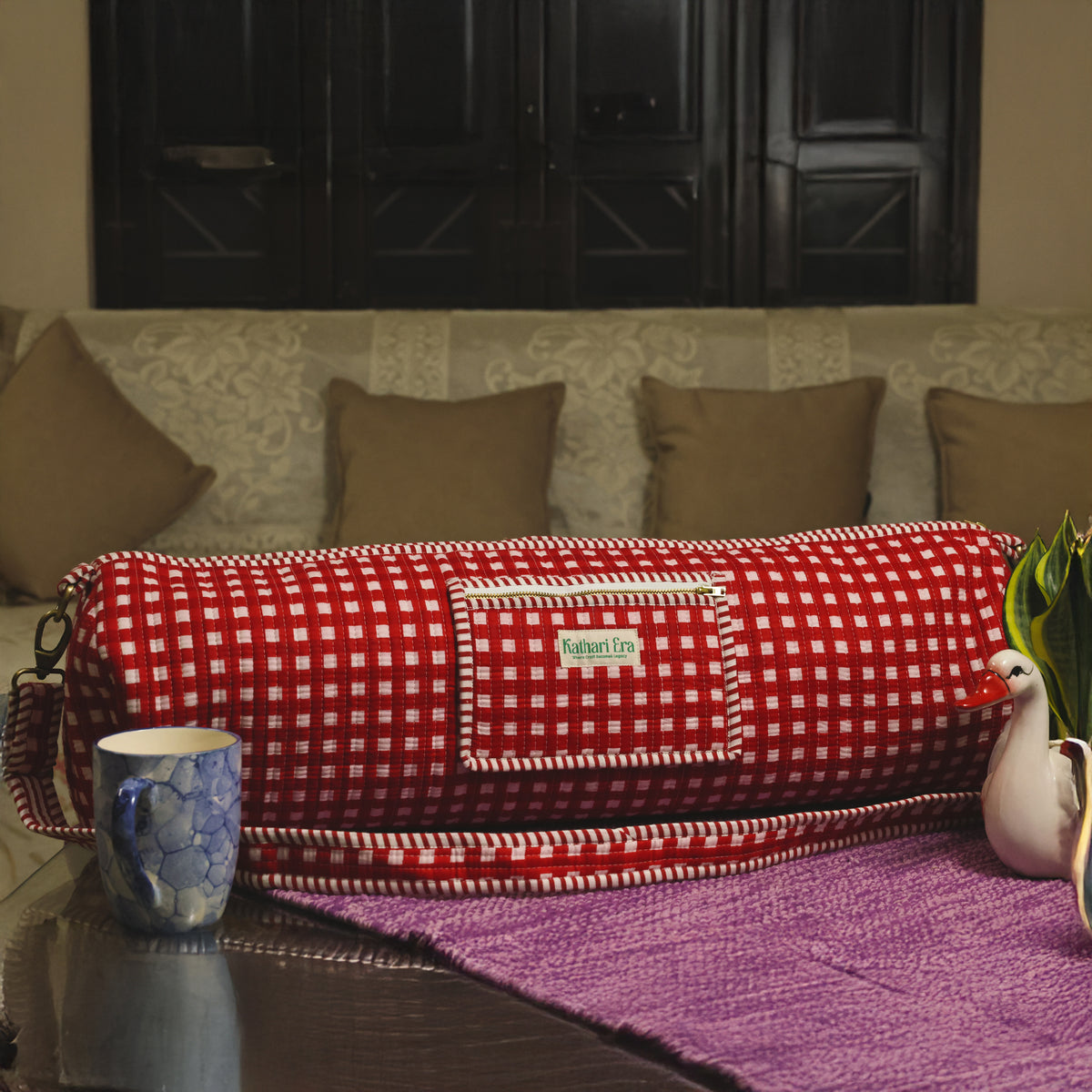 Ruby Grid Yoga Bag
