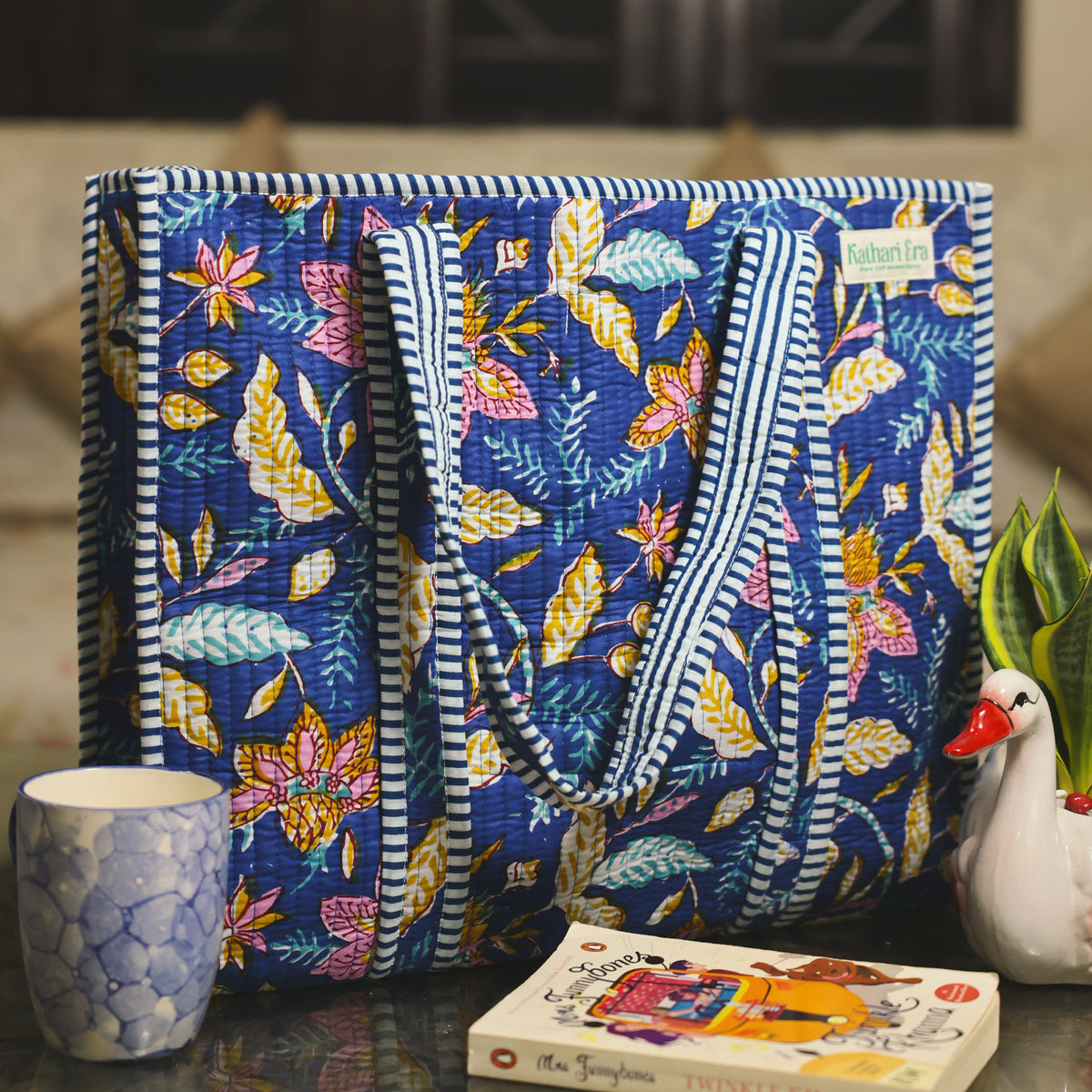 Blue Blossom Tote