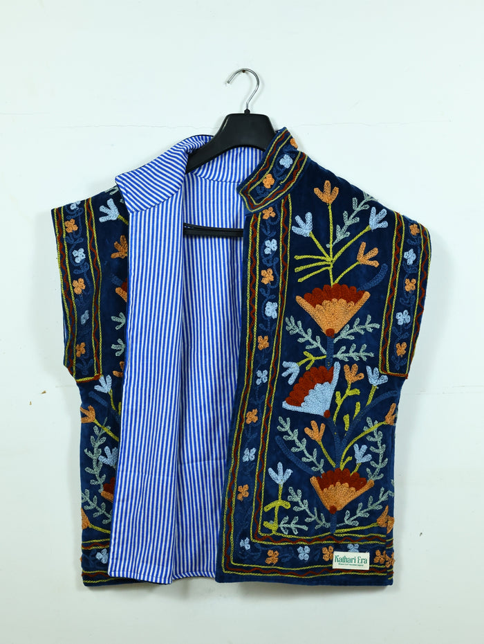 Sapphire Half Velvet Jacket