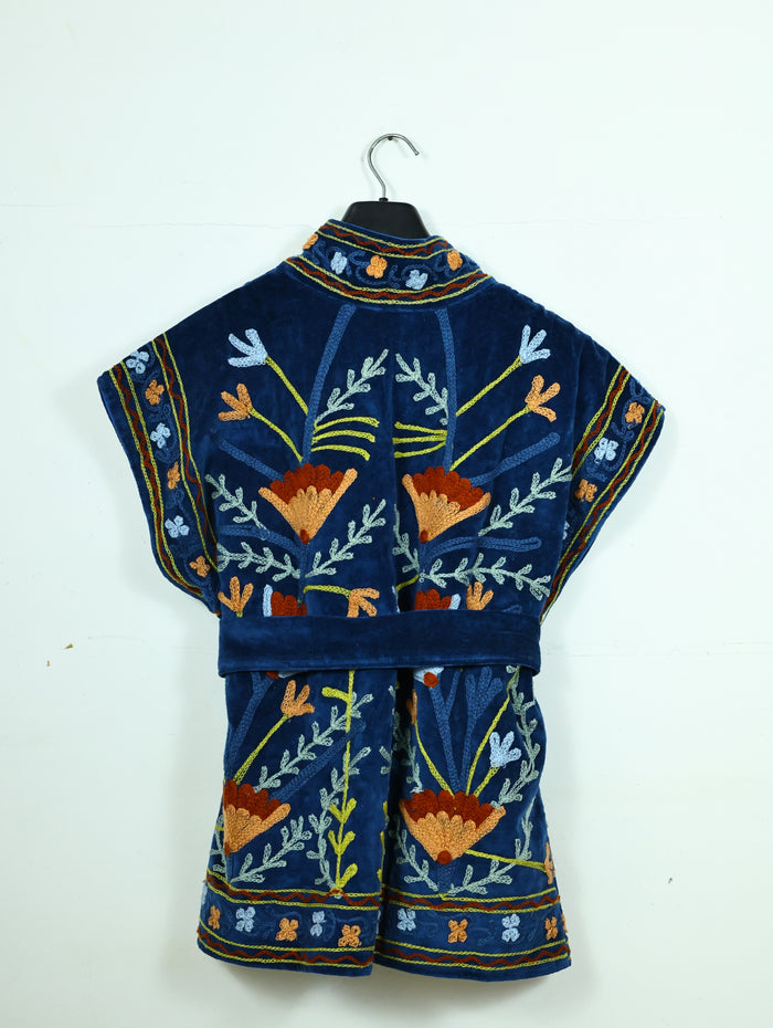 Sapphire Half Velvet Jacket