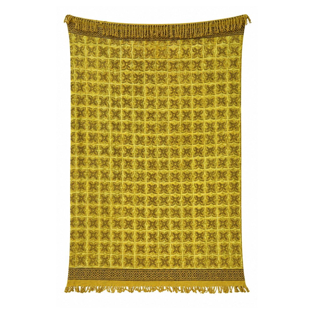 Mustard Bloom Throw