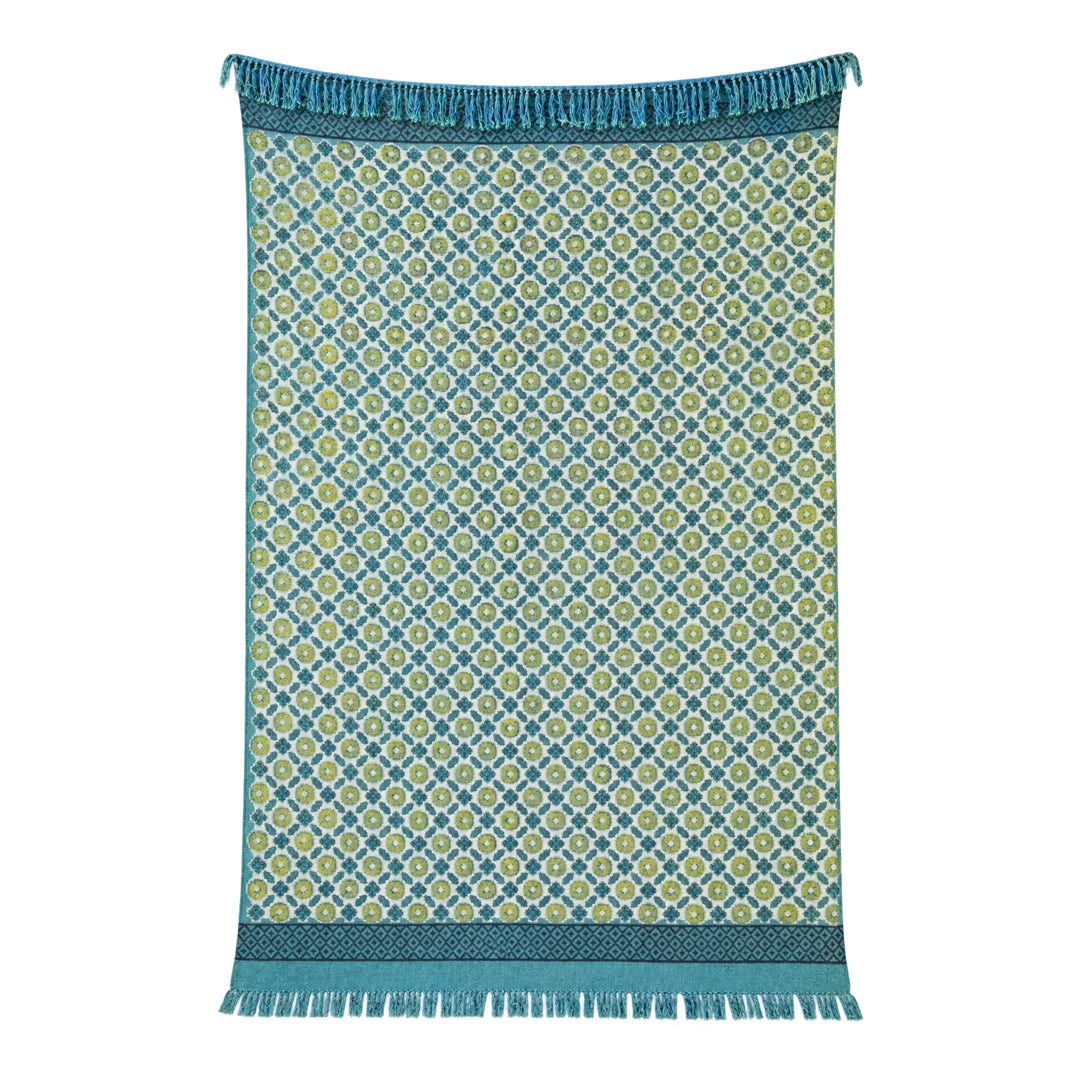 Teal Bloom Throw